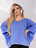Жіноча стильна блузка туніка вільного розміру 48-58 Oversiz (забарвлення), фото 2