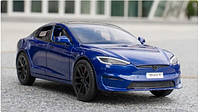 Масштабна модель автомобіля 1:24 Tesla Model S з фарами, що світяться, і звуковими ефектами