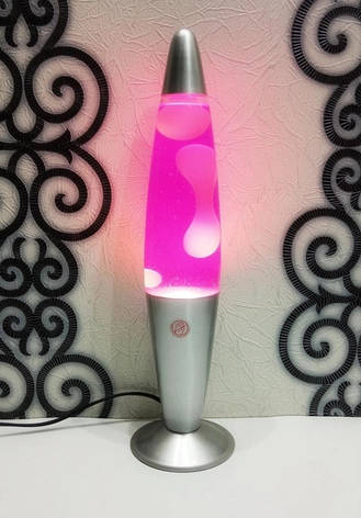 Лава лампа Lava Lampe TOPA 41 см рожево-біла, Нічник світильник жовто-фіолетова, фото 1