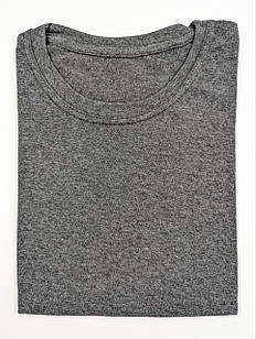 Футболка чоловіча однотонна базова МЕРКУРІЙ бавовна колір антрацит-меланж