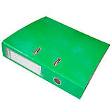 Папка-реєстратор картонна, А4, 70 мм, РР-покриття, кишенька для етикетки, металевий кант, фото 3