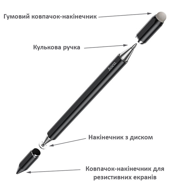 Стилус HOCO GM111 4в1 для планшета/смартфона Черный Стилус HOCO GM111 4в1 для планшета/смартфона Черный