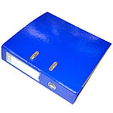 Папка-реєстратор картонна, А4, 70 мм, РР-покриття, кишенька для етикетки, металевий кант, фото 5