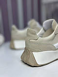 Кросівки жіночі Best Vak бежеві шкіряні повсякденні демісезонні стильні, фото 5