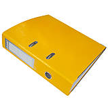 Папка-реєстратор картонна, А4, 70 мм, РР-покриття, кишенька для етикетки, металевий кант, фото 6