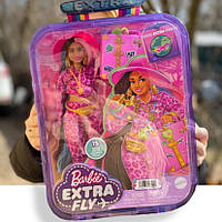 Кукла Барби Экстра Путешествие Сафари Barbie Extra Fly Pink Animal Print HPT48