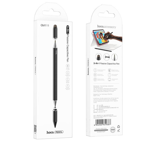 Стилус HOCO GM111 4в1 для планшета/смартфона Черный Стилус HOCO GM111 4в1 для планшета/смартфона Черный
