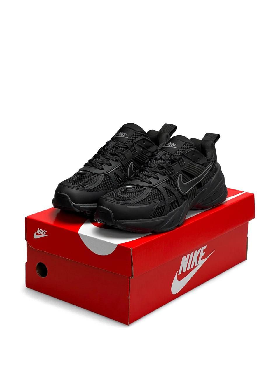 Чоловічі кросівки Nike Runtekk All Black (Чорні) Взуття Найк Рантек повсякденні сітка шкіра демісезон, фото 1