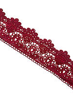 Мереживо макраме 8,0 см колір - бордо