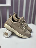 Кросівки жіночі Arcoboletto бежеві шкіряні повсякденні демісезонні модні, фото 7