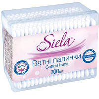 Ватные палочки Siela Пластиковая коробка 200 шт. (4820159840465) MM