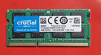 Оперативна пам'ять для ноутбука Crucial 2Rx8 SO-DIMM DDR3 4GB 1333MHz PC3L-10600 1.35v/1.5v