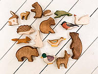 Набір дитячий ігровий Did Opanas Казки Лісу колекційні дерев яні фігурки 16 шт монтесорі вальдорфські іграшки