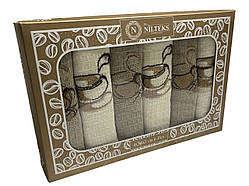 Набір вафельних рушників Nilteks бавовна 40-60 см 6 шт. бежеві