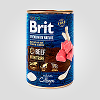 Влажный корм Brit Premium by Nature для собак, говядина с рубцом, 400 г