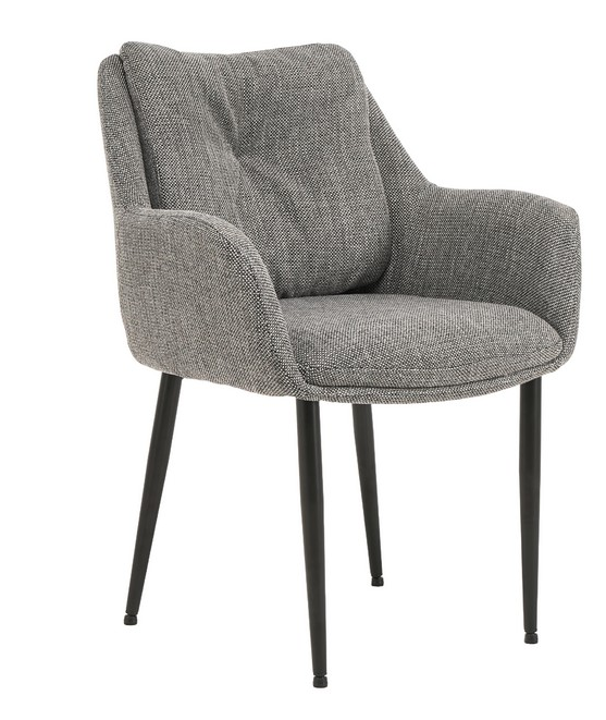 Крісло M-64 трикотаж колір попелястий / ніжки чорні TM Vetro Mebel