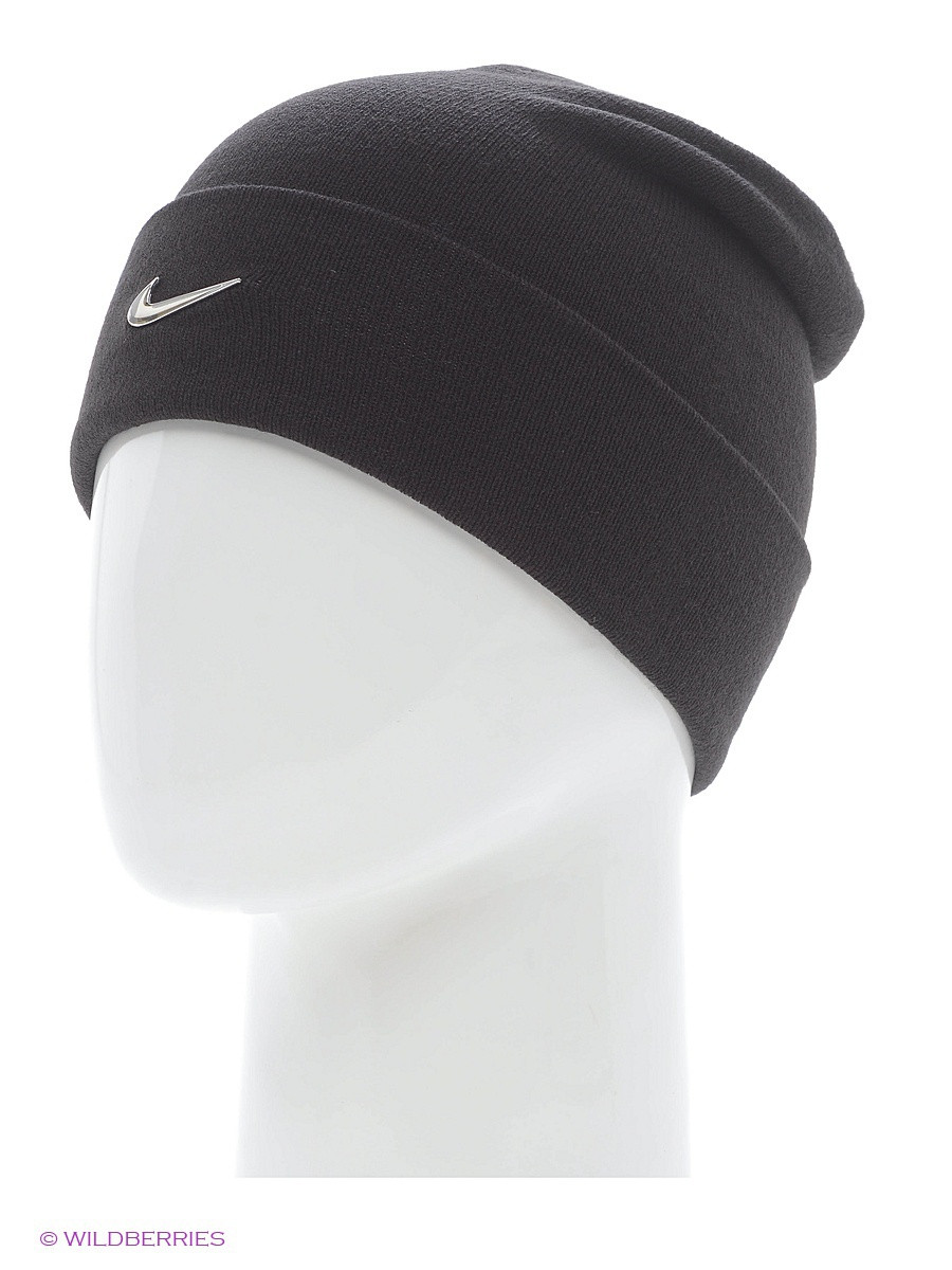 Шапка Nike (найк) Swoosh beanie (чорна)