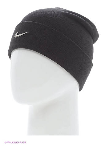 Шапка Nike (найк) Swoosh beanie (чорна), фото 1