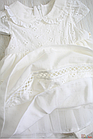 ОПТОМ Упаковка (68-74-80-86-92) Плаття молочне з ажурним принтом для маленької дівчинки MYMIO baby, фото 5