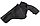 Кобура для Револьвера 4" поясна + прихованого внутрішньобрючного носіння з кліпсою формована (шкіряна, чорна), фото 2