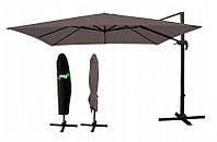 Садовый зонтик с чехлом GardenLine GAO4859 MINI ROMA 250 см коричневый