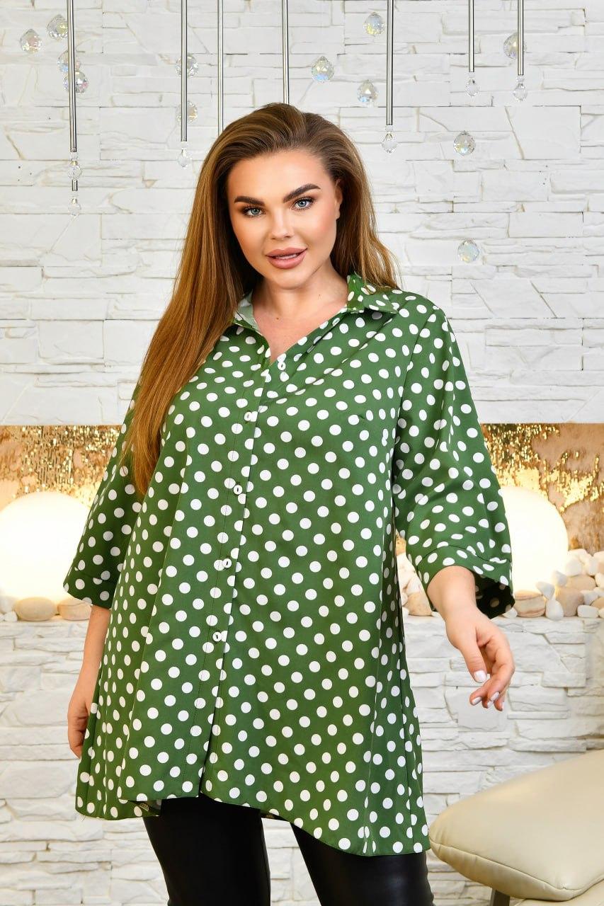 Блуза туніка горошок