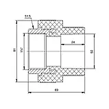 МРВ PPR Blue Ocean 50х1-1/2"  BOHTIA5005XXX, фото 6