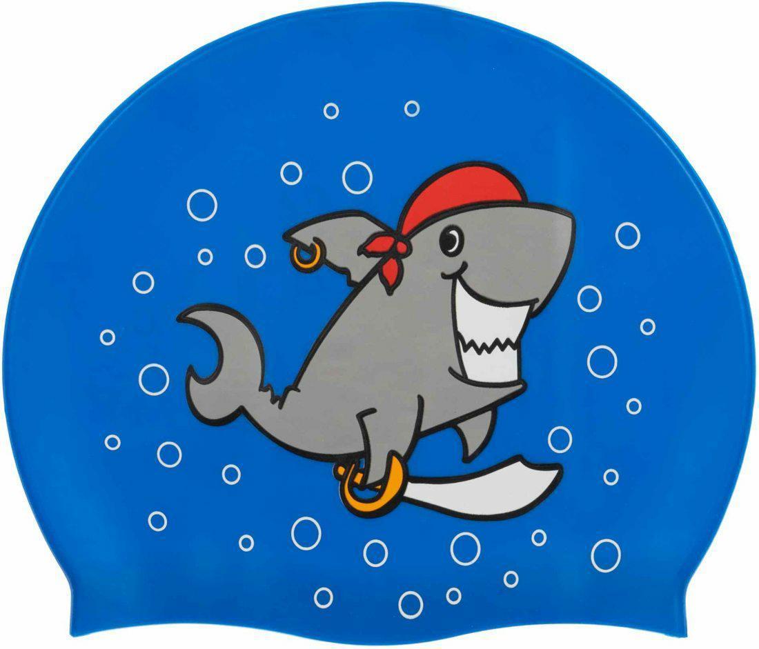 Шапочка для плавання дитяча Aqua Speed Kiddie Shark (original) для басейну, силікон