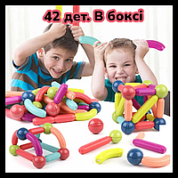 Magnetic Sticks Магнитный конструктор 42 pcs Конструктор в боксе для детей от 1 года