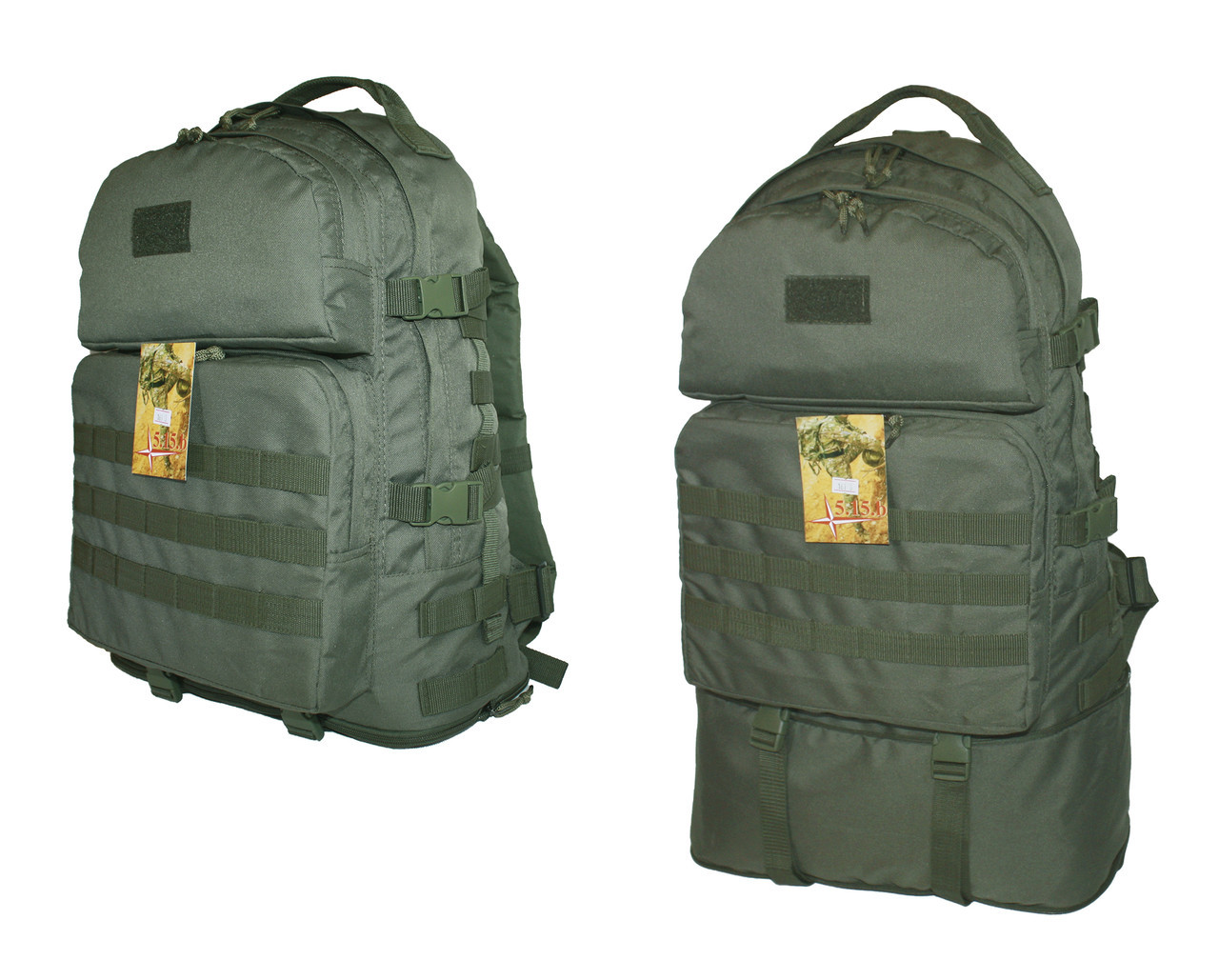 Тактичний туристичний міцний рюкзак трансформер 40-60 літрів олива SV