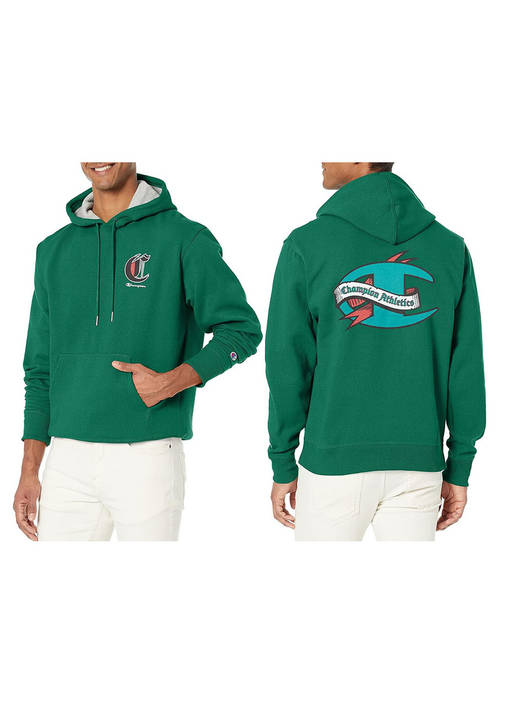 Толстовка чоловіча Champion Powerblend Fleece Pullover Hoodie 1 L Green, фото 3