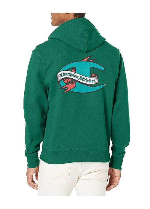 Толстовка чоловіча Champion Powerblend Fleece Pullover Hoodie 1 L Green, фото 4