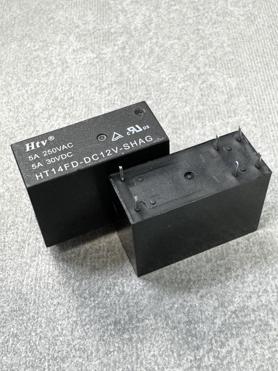 Реле 12V 5A 6pin (2 open ) 14F-HT14FD-DC12V, фото 1