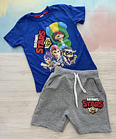 Костюм для мальчика Brawl Stars 2-3 года, футболка и шорты