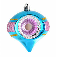 Елочная игрушка YES! Fun Небесный лотос шар, голубой 8 см (972799) MM