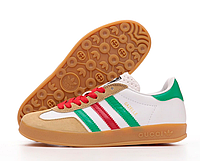 Кросівки жіночі Adidas Gazelle x Gucci білі, кеди жіночі Адідас Газель, код KD-14696