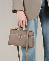 Кожаная женская сумка. Сумочка клатч женская маленькая модная из натуральной кожи (коричневая)
