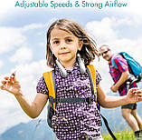 Безлопатевий шийний вентилятор, акумуляторна батарея ємністю 5000 мА·год, максимальний час роботи 21 год, 4, фото 6