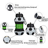 Пляшка для води спортивна складана силіконова, футбольний м'яч, 550 мл, фото 6