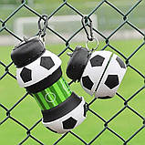 Пляшка для води спортивна складана силіконова, футбольний м'яч, 550 мл, фото 3