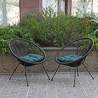 Комплект садових меблів 4Points Capri на дачу зі столом та двома стільцями для саду тераси будинку, фото 6