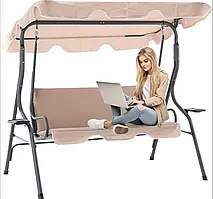 Садова гойдалка з підсклянниками Garden Line Польща бежева