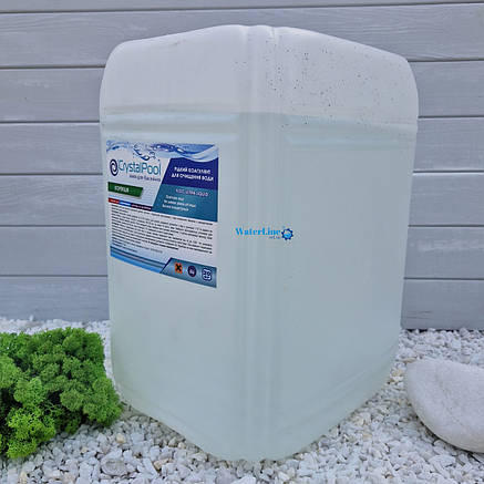 Коагулянт (флокулянт) Crystal Pool Floc Ultra Liquid 20 кг | Рідкий засіб проти мутності у воді, фото 3