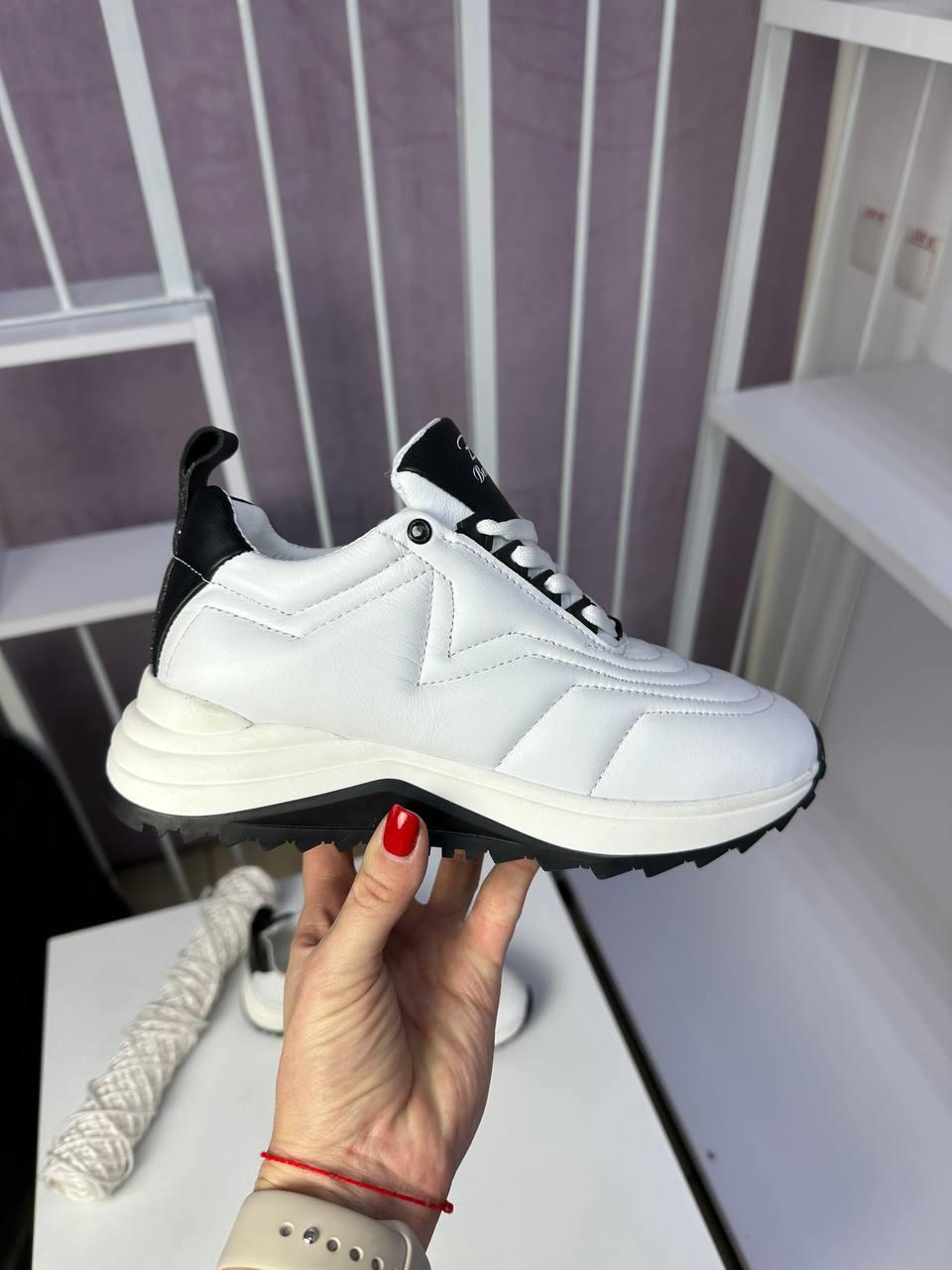 Кросівки жіночі Best Vak білі шкіряні повсякденні демісезонні, фото 1