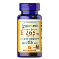 Puritan's Pride Vitamin E-with Selenium 400 IU 100 рідких капсул 3840 SP