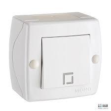 Вимикач одноклавішний, Mono Electric, OCTANS IP 20 (білий)