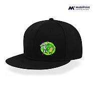 Кепка Snapback з принтом Портал Ріка і Морті Чорний