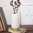 Ваза керамічна маленька 13 см для квітів VASE INSPIRATION Біла 13 см, фото 2