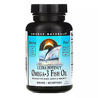 Жирные кислоты Source Naturals Arctic Pure Ultra Potency Omega-3 Fish Oil 850 mg, 60 капсул CN13629 SP