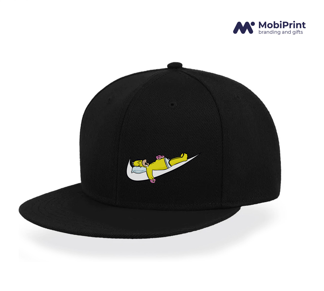 Кепка Snapback з принтом Гомер Симпсоны Чорний